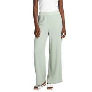 Aerie Waffle Knit Wide Leg Sweatpants Sage Green Cozy Cool Girl Lounge Size M